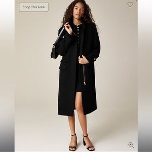 J.Crew Long Toscana coat in Italian stadium-cloth wool blend